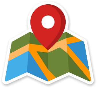 Map and marker icon
